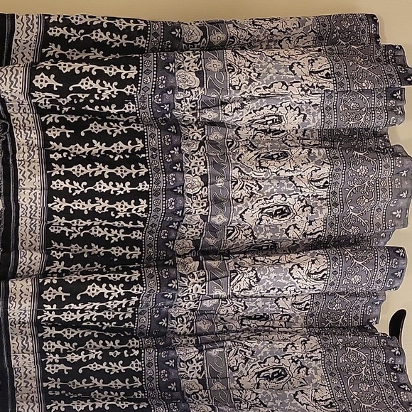 Bohemian Light Blue and Black Skirt NWT - Picture 3 of 10